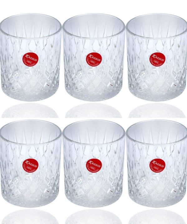 Premium Lead Free Glass Tumblers Set of 6 Pcs 350 ml Clearance Cheap Real