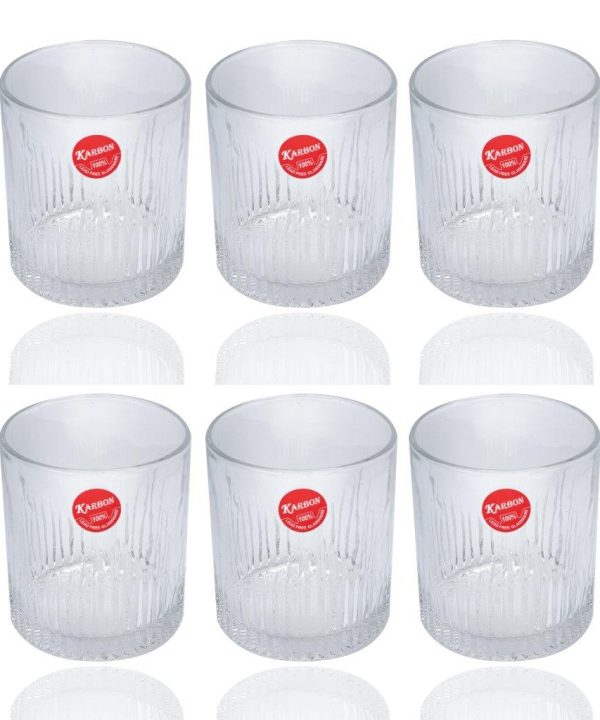 Premium Lead Free Glass Tumblers Set of 6 Pcs 350 ml Cheap Best Sale