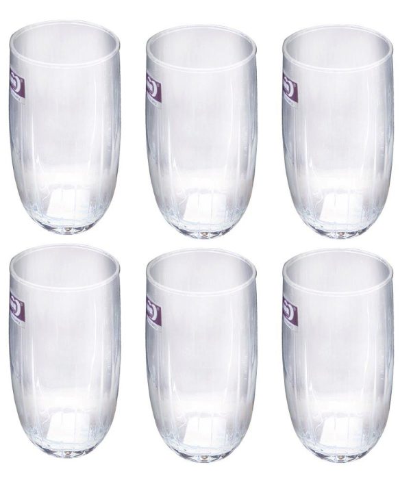 Premium Lead Free Glass Tumblers Set of 6 Pcs 510 ml Cheap Sale 2025