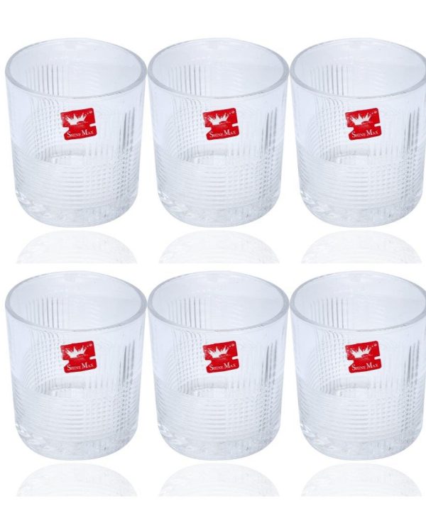Premium Lead Free Glass Tumblers Set of 6 Pcs 250 ml Popular Sale Online