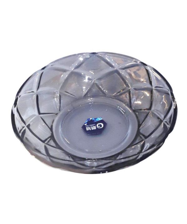 Premium Lead Free Grey Glass Saucer Glass Plate Set of 6 Pcs 12 cm Free Shipping Order