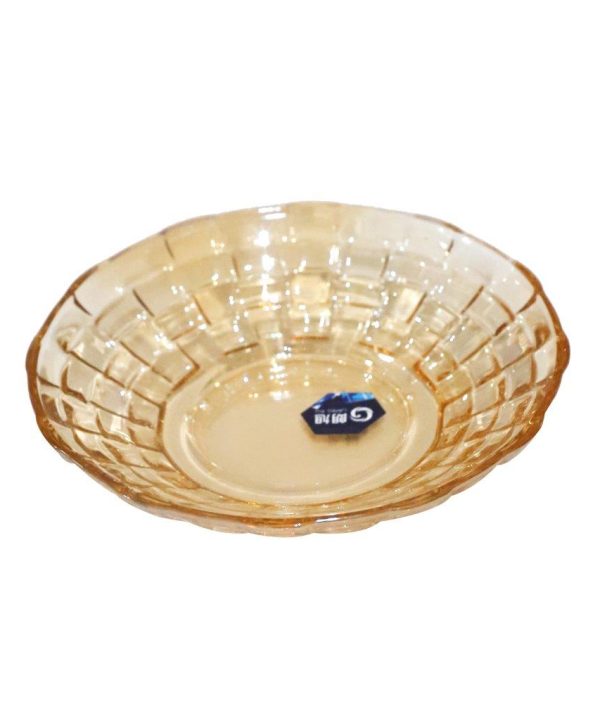 Premium Lead Free Amber Glass Saucer Glass Plate Set of 6 Pcs 12 cm Clearance 2025 Unisex