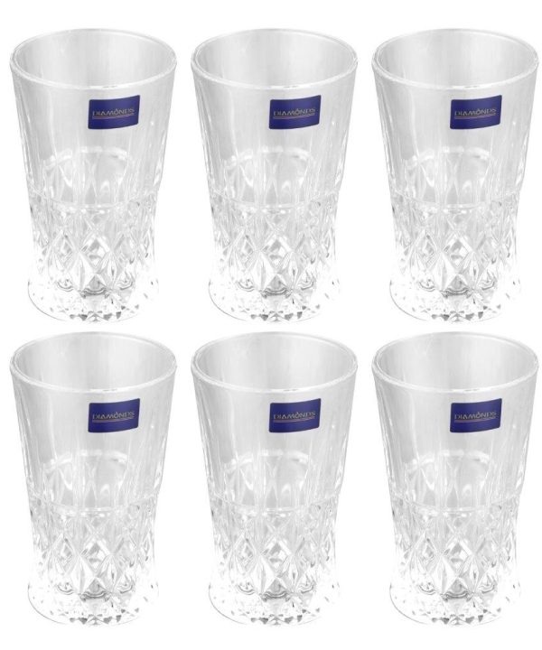 Premium Lead Free Glass Tumblers Set of 6 Pcs 230 ml Cheap Pice Low Shipping Fee