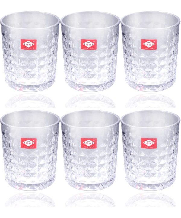Premium Lead Free Glass Tumblers Set of 6 Pcs 240 ml Shipping Discount Sale