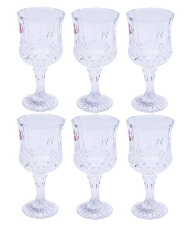 Premium Lead Free Glass Footed Tumblers Set of 6 Pcs 230 ml The Cheapest Cheap Online