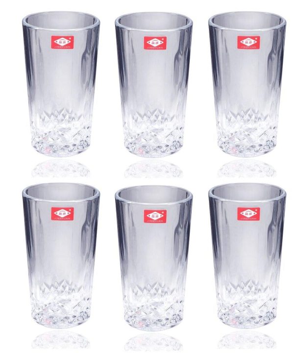 Premium Lead Free Glass Tumblers Set of 6 Pcs 300 ml Discount 2025 New