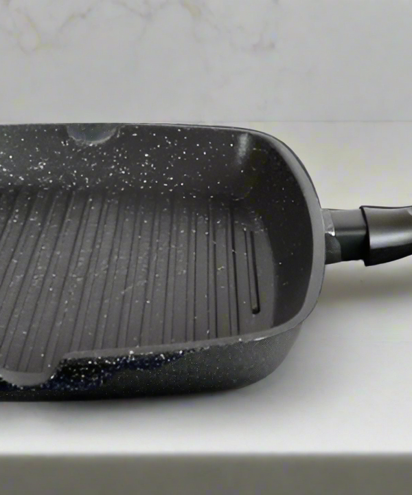 Non Stick Marble Coated Die Cast Aluminium Ribbed Skillet Pan Steak Pan Tumblr