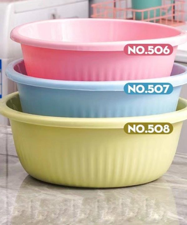 Multipurpose Plastic Round Wash Basin Wash Tub Multi-color 30*9.5 cm Buy Cheap Fake