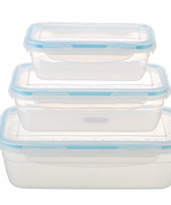 Multipurpose Mixed Colours Plastic Storage Box Food Container Set of 3 Pcs 25.5*17.5*7.5 cm 21*14.5*7 cm  17*11.5*6 cm Buy Cheap 2025 Newest