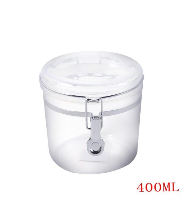 Premium Quality Clip Top Airtight Acrylic Canister Set of 3 Pcs 400 ml 10*9 Buy Sale Online