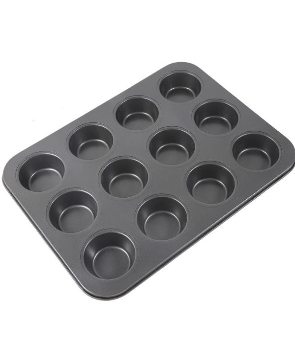 Non Stick 12 Slot Cup Cake Muffins Baking Mould/Tray Shop For Online