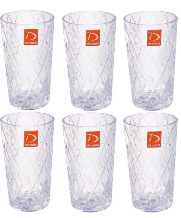 Premium Lead Free Glass Tumblers Set of 6 Pcs 335 ml Very Cheap Sale Online