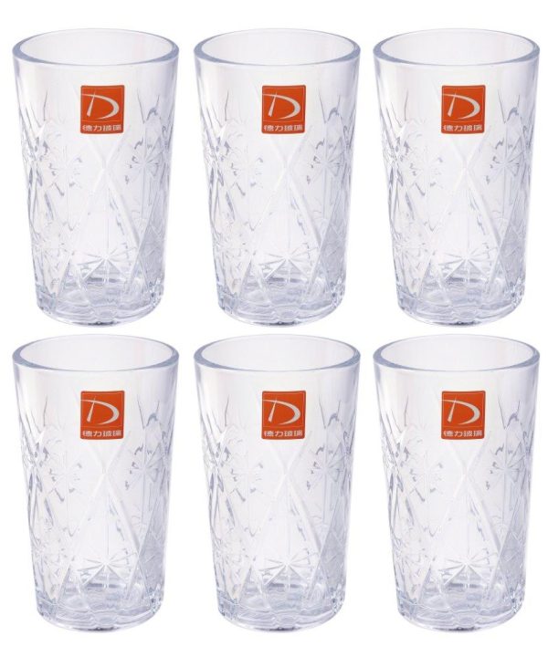 Premium Lead Free Glass Tumblers Set of 6 Pcs 335 ml Many Kinds Of Cheap Pice