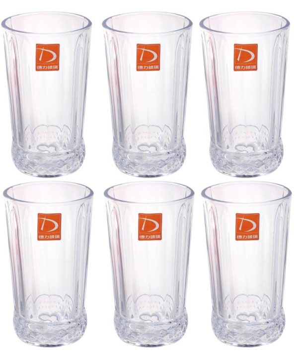 Premium Lead Free Glass Tumblers Set of 6 Pcs 335 ml Best Pices Sale Online