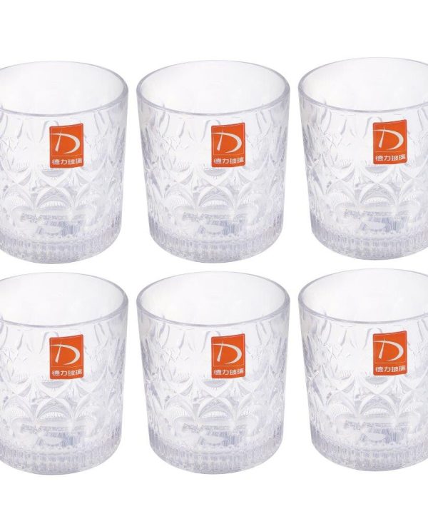 Premium Lead Free Glass Tumblers Set of 6 Pcs 320 ml Outlet Footaction