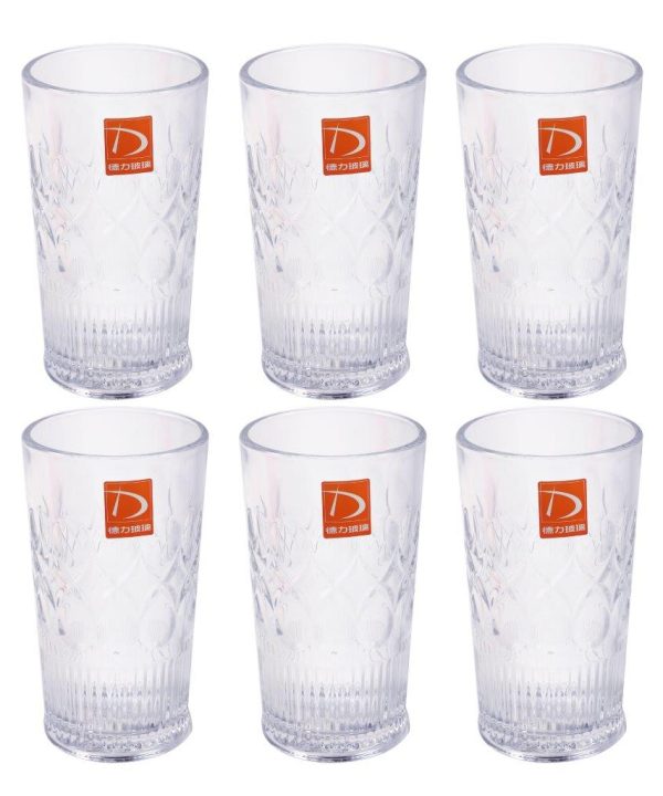 Premium Lead Free Glass Tumblers Set of 6 Pcs 335 ml Outlet 2025 New