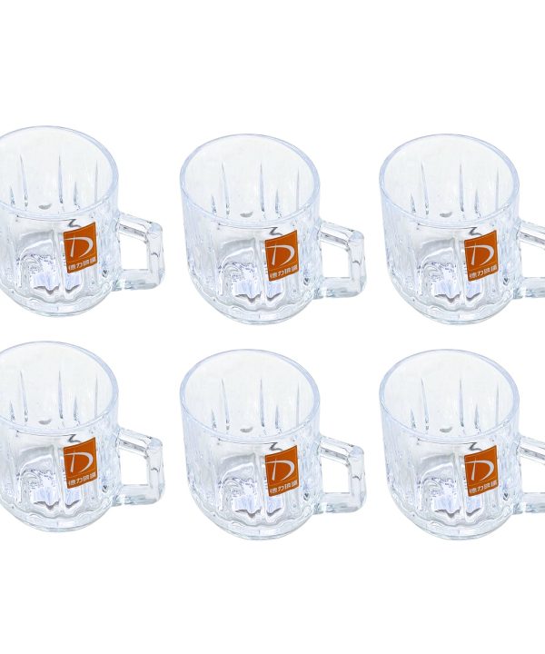 Premium Lead Free Glass Tea Cup Set of 6 pcs Cheap Sale Good Selling