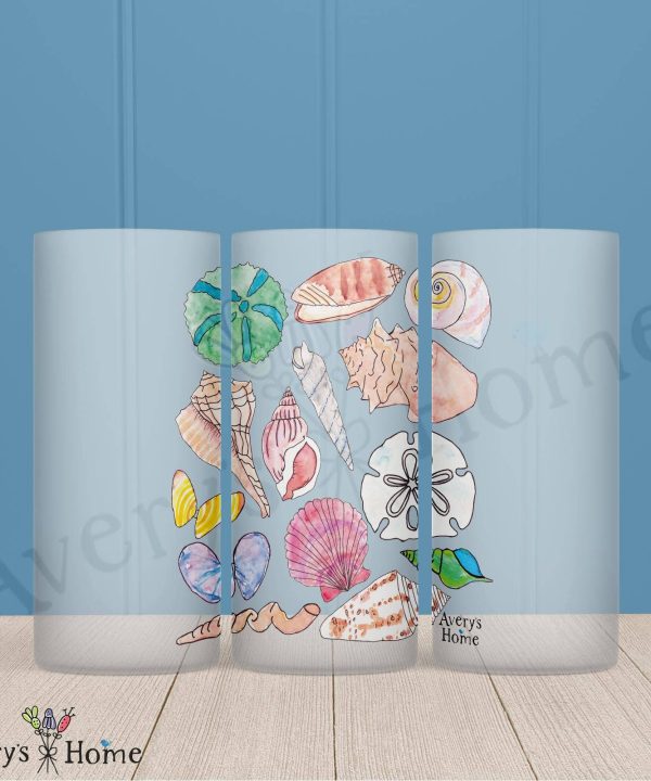 Shell Collector Frosted Drinking Glass Dishwasher Safe Quality Original