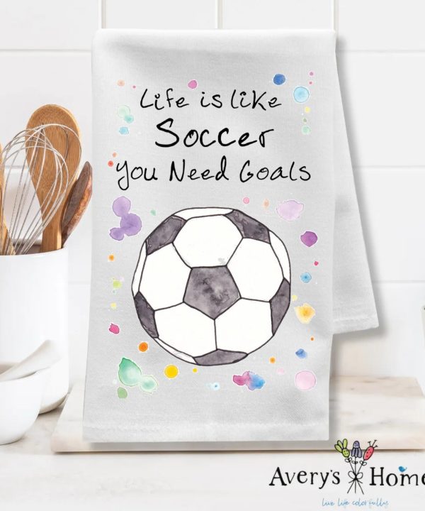 Soccer Sport Customizable Flour Sack Dish Towel Discount Collections