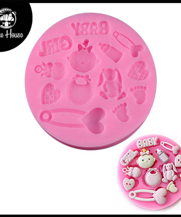 Baby Girl Theme Silicone Fondant Mold Outlet 2025 Newest