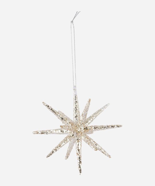 Ornament, Spike, Silver w. glitter 12cm Free Shipping Pick A Best
