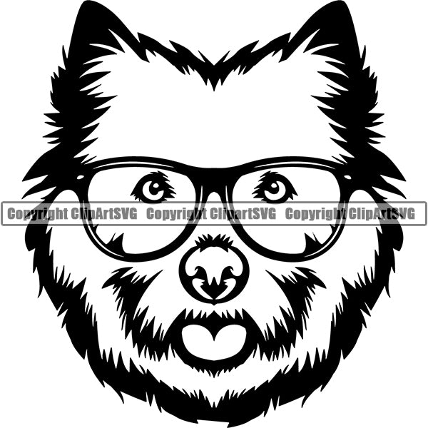 West Highland White Terrier Dog Breed Head Face ClipArt SVG For Sale Free Shipping