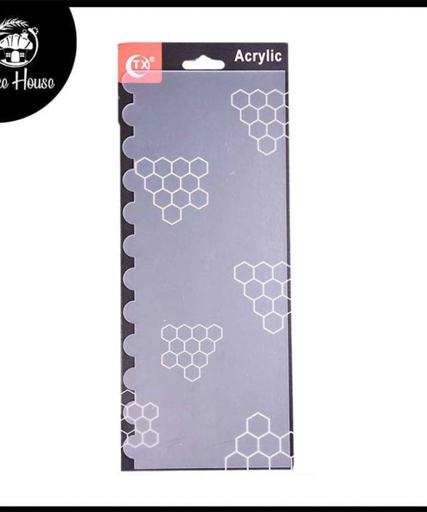 Acrylic Double Sided, Cake Edges Decorating Comb Design 02 Outlet Clearance