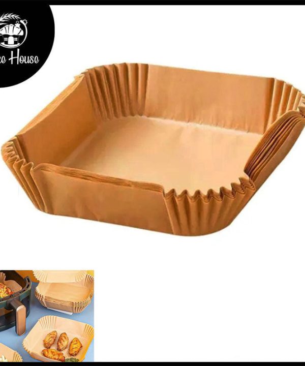 Air Fryer Disposable Non Stick Paper Liners 50 Pcs Square Large Cost Cheap Pice
