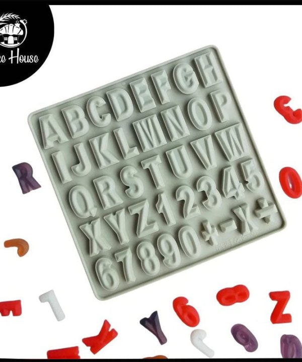 Alphabet And Numbers Silicone Chocolate Mold 40 Cavity Clearance Official