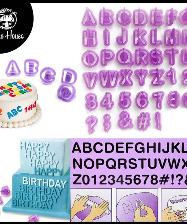 Alphabets, Numbers And Symbols Fondant Cutters 40Pcs Set Plastic Clearance Marketable