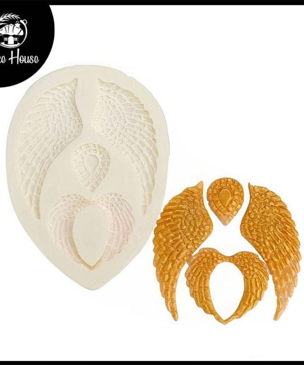 Angel Wings Silicone Fondant & Chocolate Mold 4 Cavity Design 01 Cheap
