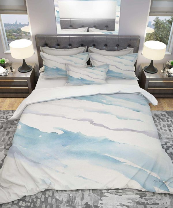 Modern Abstract Drift - Geometric Duvet Cover Set Best Deals