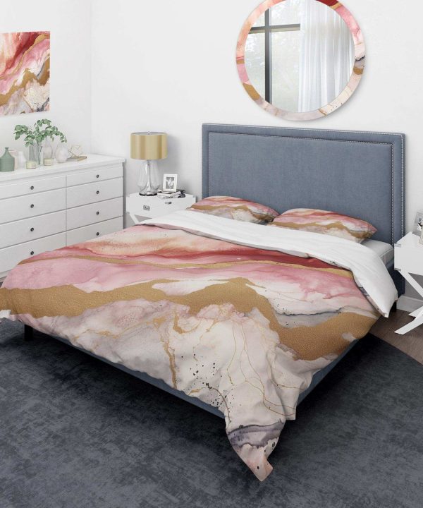 Pink and Gold Enchanted Spills I - Duvet Cover Set Sale Footlocker Finishline