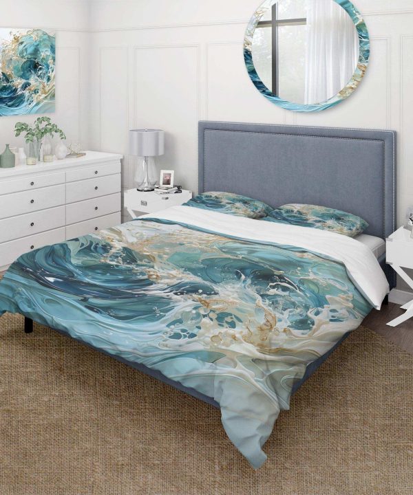 Ocean Charm Liquid Wave Art - Duvet Cover Set 100% Original