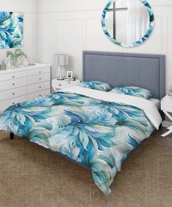 Oceanic Mirage Tropical Pattern - Duvet Cover Set Low Pice For Sale