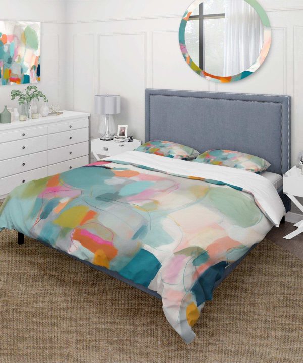 Pink Blue Minimalims Fludity IV - Duvet Cover Set Outlet Countdown Package