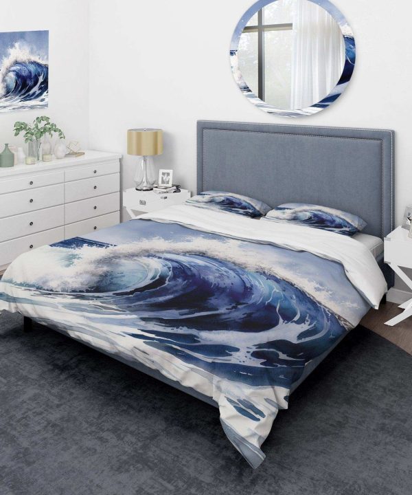 Ocean Wave Movement V - Duvet Cover Set Big Discount For Sale
