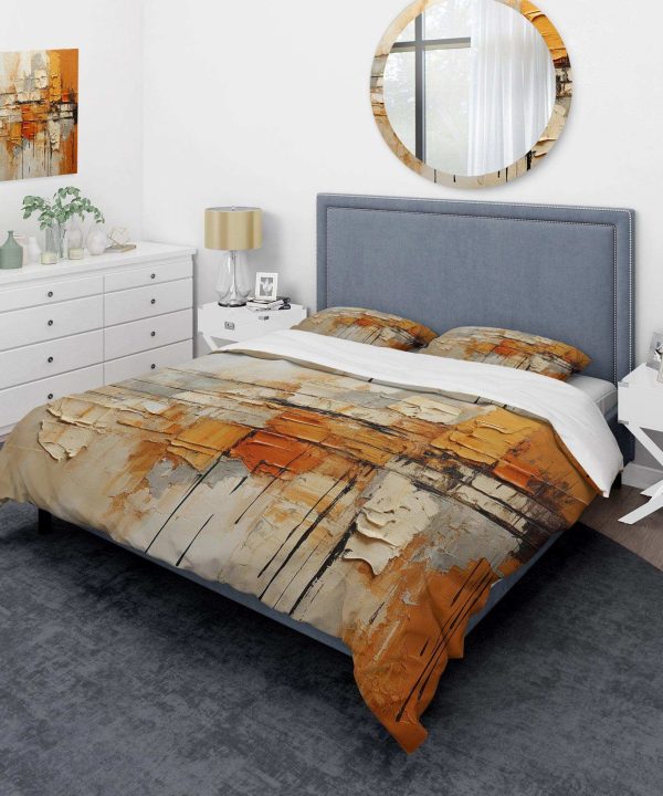 Orange Impressions III - Duvet Cover Set Real Cheap Online
