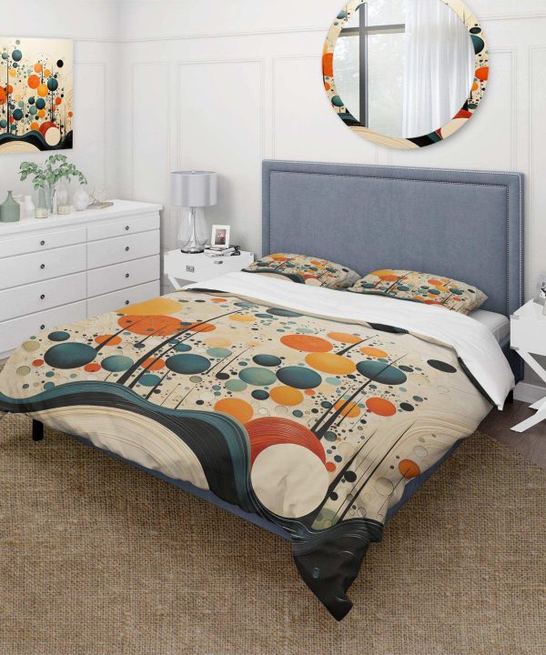 Orange Mid Century Organic Harmony II - Duvet Cover Set Buy Cheap The Cheapest