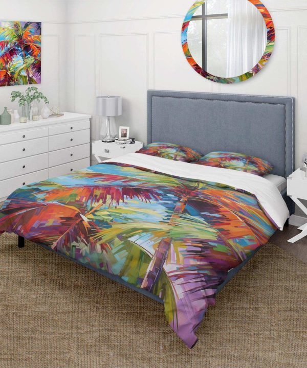 Popart Palm Trees II - Duvet Cover Set Outlet Where Can You Find