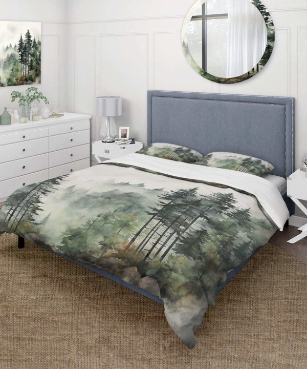 Pine Tree Misty Morning I - Duvet Cover Set Buy Cheap Nicekicks