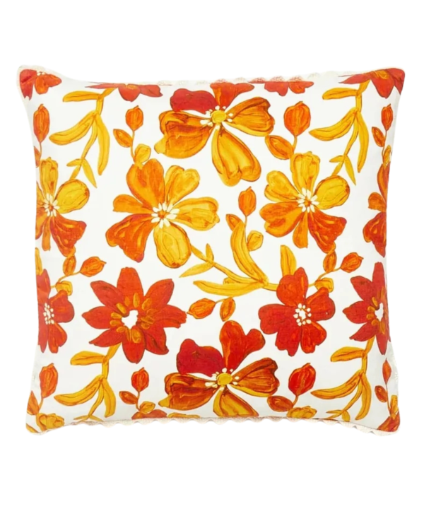 Small Dogwood Cushion - Rust Outlet Discount Sale
