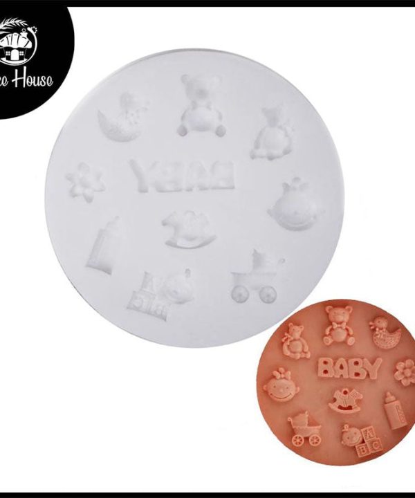 Baby Theme Silicone Fondant Mold 10 Cavity Recommend Online