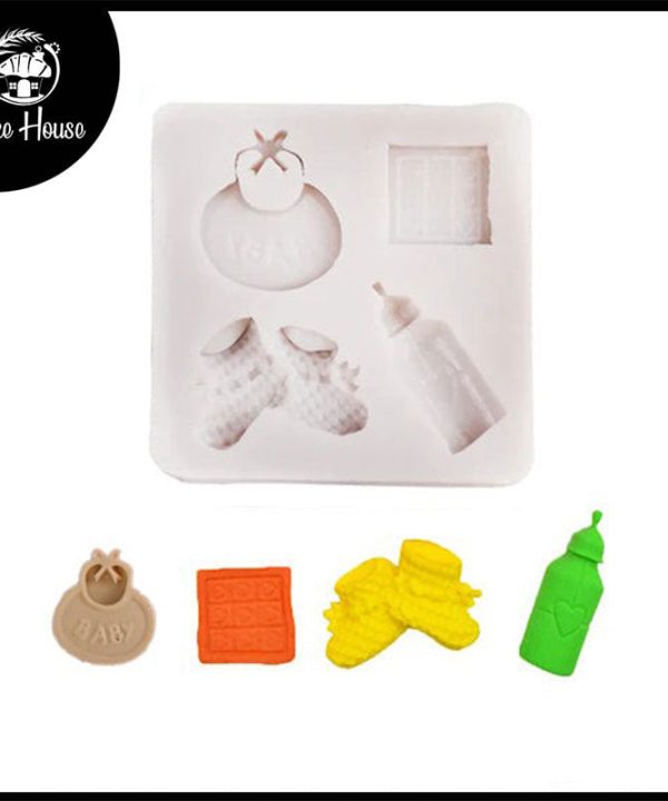 Baby Theme Silicone Fondant Mold 4 Cavity Sale Purchase