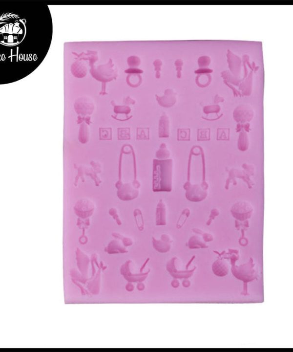 Baby Toys & Accessories Theme Silicone Fondant Mold Sheet 37 Cavity Comfortable