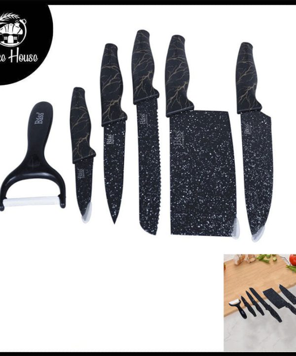 Bass 6 Pcs Stainless Steel Non Stick Coating Kitchen Knife Set Purchase Sale Online