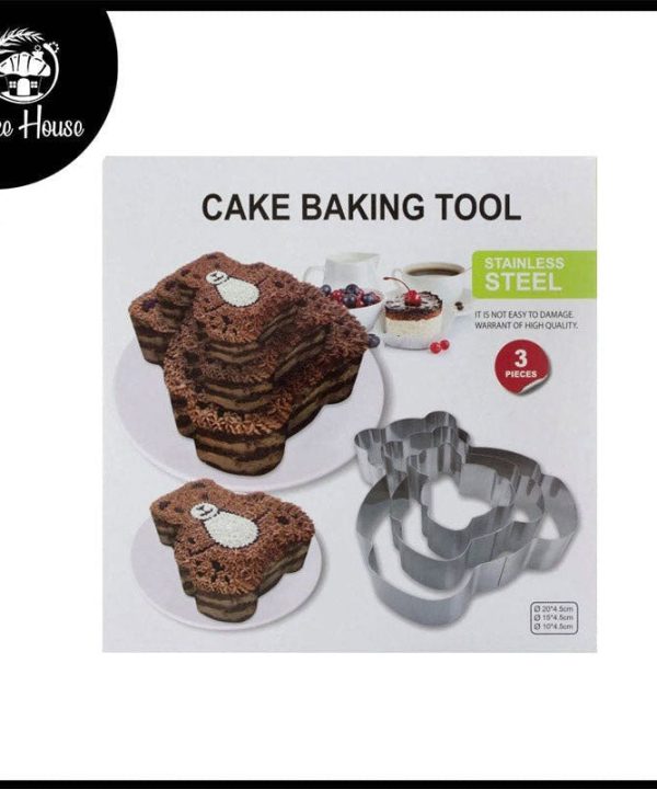 Bear Shape Cake Baking Tool Stainless Steel 3Pcs Set Free Shipping Nicekicks