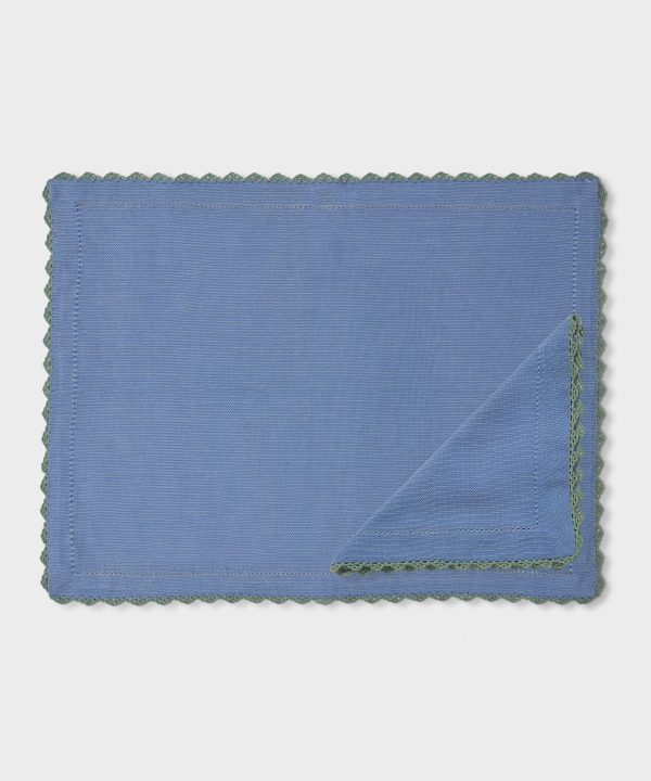 Beatrice Placemat and Napkin, Blue From China Free Shipping Low Pice