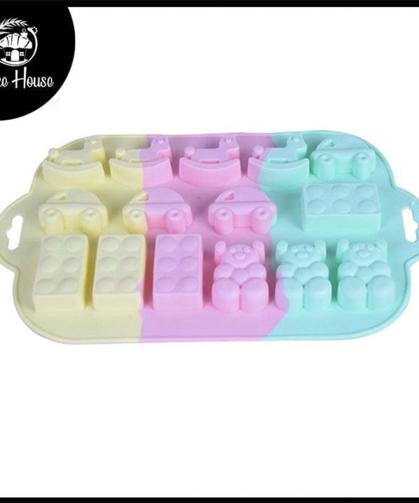Big Size Toys Theme Silicone Chocolate And Candy Mold 15 Cavity Discount Professional