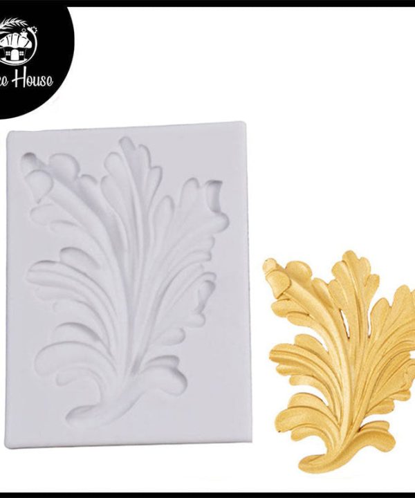 Big Stylish Leaf Border Silicone Fondant Mold Outlet 2025 New